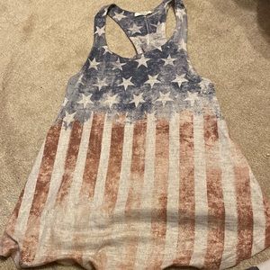 American flag distressed tank!